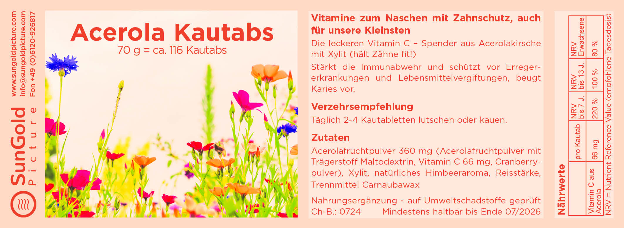Acerola Kinderkautabs – Bild 3